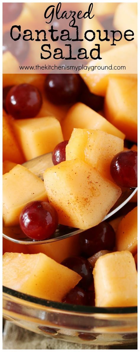 Mac Recipes, Cantaloupe Salad, Cantaloupe Fruit, Fruit Dressing, Szechuan Recipes, Cantaloupe Recipes, Coconut Poke Cakes, Melon Recipes, Spagetti Recipe