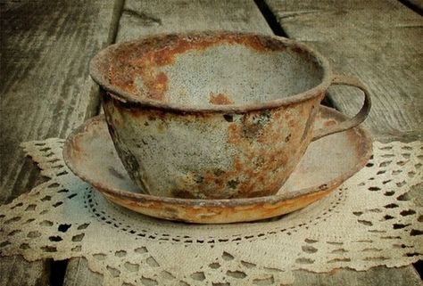 Rust Never Sleeps, Rust In Peace, Peeling Paint, Rusty Metal, Garden Studio, Wabi Sabi, Rustic Charm, Cup And Saucer, Patina