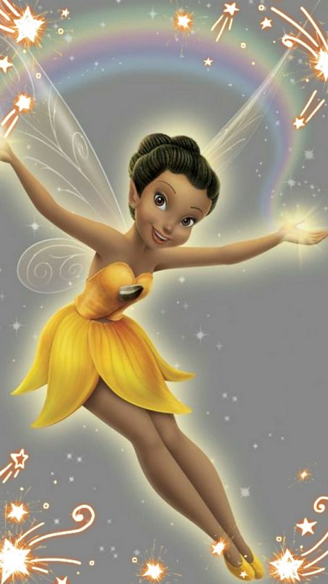 Black Tinkerbell, Tinkerbell Pictures, Light Fairy, Black Fairy, Disney Fairies, Halloween 2024, Tinker Bell, Brown Girl, Cartoon Pics