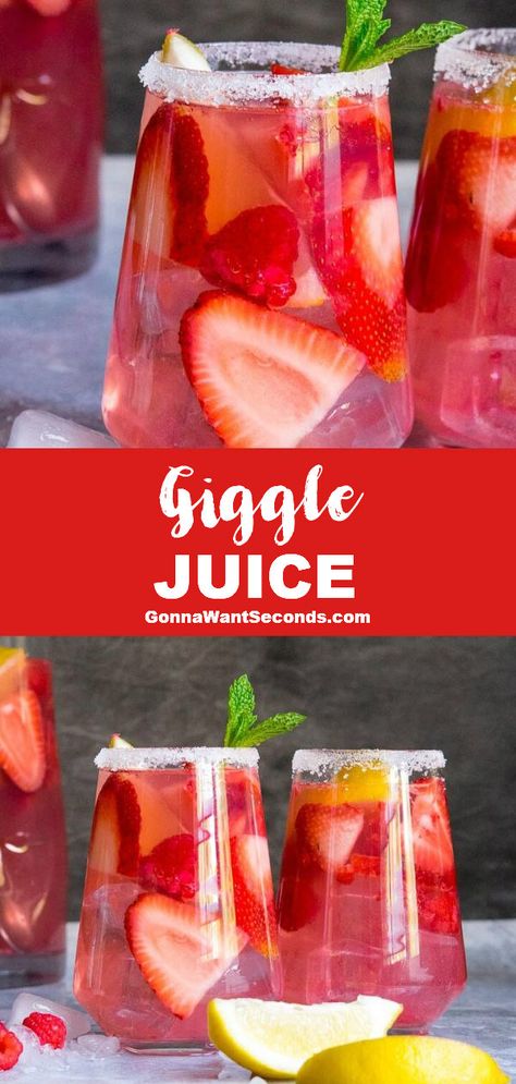 Giggle Juice Recipe, Giggle Juice, Summer Drinks Alcohol, Yummy Alcoholic Drinks, Boozy Drinks, Mixed Drinks Recipes, Juice Recipe, Sweet Drinks, Cocktail Drinks Recipes