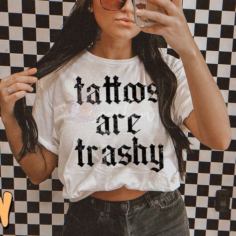 Tattoo Tshirt Design Ideas, Simple Vinyl Shirts, Rob Zombie Concert Outfit Ideas, Edgy Graphic Tees, Cricut Shirt Ideas Women Svg Free, Shirt Quotes Inspirational, Cricut Clothing Projects, Patterns For Shirts, Edgy Aesthetic Outfit