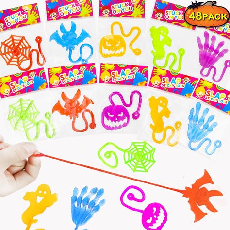 Halloween Treats Goodie Bags Stuffer Fillers for Kids(48 PCS),Bulk Halloween Sticky Hands Toys Gifts Halloween Birthday Treats, Halloween Party Prizes, Kids Halloween Birthday Party, Halloween Birthday Party Decorations, Sticky Hands, Birthday Pinata, Halloween Goodie Bags, Pinata Party, Halloween Coloring Book