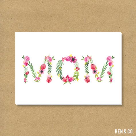 Mother’s Day Watercolor, Mothers Day Watercolor Cards, Mother’s Day Painting, Diy Watercolor Cards, Watercolour Card, Card Inspo, Birthday Cards For Mom, Bday Cards, Diy Watercolor Painting