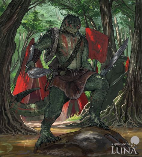 General crocodile warrior by ThemeFinland Fantasy Crocodile, Crocodile Warrior, Dnd Stuff, Kickstarter Campaign, Fantasy Races, Dungeons And Dragons Characters, Fantasy Monster, Fantasy Warrior, Fantasy Rpg