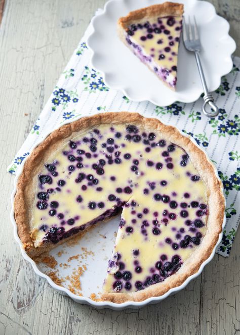 Finnish Blueberry Pie Recipe, Finnish Recipes, Cake Boutique, Blueberry Desserts, Blueberry Pie, Blueberry Recipes, Cookie Crust, Blueberry Cheesecake, Decadent Desserts