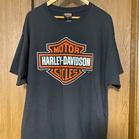 Harley Davidson Shirt Sleeve T-Shirt Black/Orange/White Short Sleeves Xl New T-2001 See Pictures For Details Smoke Free Pet Free Home Harley Davidson Long Sleeve Shirt, Harley Davidson Shirts, Harley Davidson Tshirt, Baggy Shirt, Harley Davidson T Shirts, Family Halloween Costumes, Family Halloween, White Short, New T