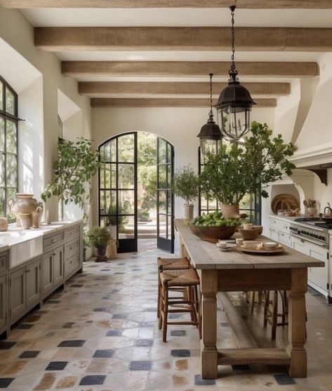 Maribel Arsitektur Art Deco, التصميم الخارجي للمنزل, Mediterranean Home, Hus Inspiration, Modern Farmhouse Kitchens, Dream House Interior, Dream House Decor, Kitchen Style, House Inspo