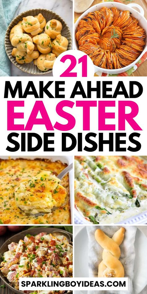 Discover the perfect Easter side dishes to complete your holiday feast! Delight your guests with fresh spring salads, creamy Easter potato dishes, and vibrant vegetable casseroles. Explore gluten-free and low-carb choices, alongside make-ahead easter sides for stress-free preparation. Whether you're looking for Easter bread recipes, colorful slaws, or festive easter deviled eggs, find inspiration to bring joy and flavor to your Easter dinner parties. So must try these easter recipes for family. Easter Bread Recipes, Ham Dinner Sides, Easter Dinner Side Dishes, Easter Vegetables, Easter Dinner Sides, Easter Dinner Party, Easter Side Dishes Recipes, Vegetable Casseroles, Easy Easter Dinner