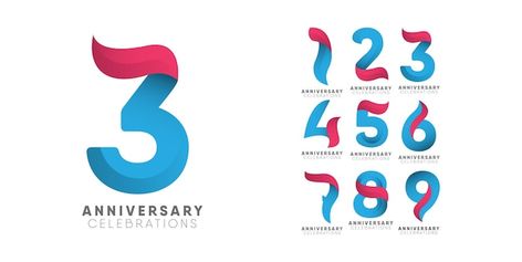 3 Logo Number, 10 Number Design, Logo Aniversario, Number Logo Design, Numbers Logo, Number Typography, 9 Logo, Logomark Design, Wallpaper Ramadhan