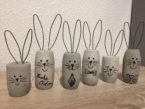 Idee mit Beton Diy – Velikonoce, Diy Beton, Cement Diy, Cork Art, Wine Cork Crafts, Easter Decorations Dollar Store, Concrete Crafts, Cement Crafts, Easter Projects