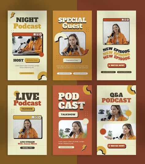 Podcast Instagram Story Template AI, EPS, PSD Podcast Background, Podcast Instagram, Instagram Story Post, Best Instagram Stories, Story Post, Story Templates, Instagram Photo Ideas Posts, Instagram Story Template, Story Template