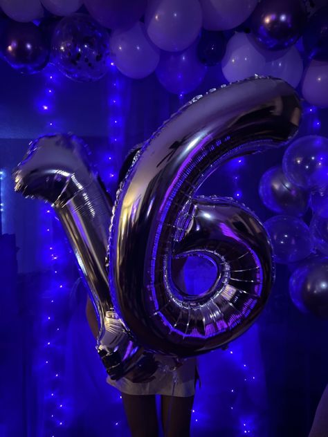 House Of Balloons Sweet 16, 16 Birthday Balloons Aesthetic, Blue And Purple Party Decor, Blue And Purple Sweet 16 Decorations, Masquerade Party Decorations Sweet 16 Purple, Sweet 16 Asthetic, Purple Sweet 16 Aesthetic, Purple Themed Birthday Party Ideas, Sweet 16 Ideas Purple