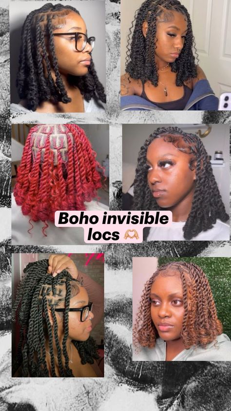 Locs Bob, Short Faux Locs, Faux Locs Bob, Locs Short, Faux Loc, Boho Locs, Black Love Couples, Locs Hairstyles, Faux Locs