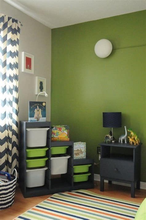 50 Most Popular Bedroom Paint Color Combination for Kids 2019 51 Boys Room Colors, Boys Bedroom Colors, Dinosaur Room, Toddler Boys Room, Dekorasi Kamar Tidur, Green Walls, Toddler Rooms, Toddler Bedrooms, Boy Bedroom