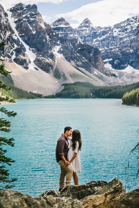 Alaska Proposal, Lake Proposal Ideas, Calgary Photoshoot, Banff Proposal, Lake Proposal, Banff Engagement, Mountain Proposal, Proposal Spots, Dream Proposal