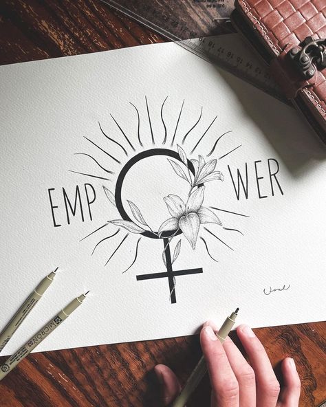 LiveForLines on Instagram: “Ladies, I’ve said it before and I’ll say it again. I wouldn’t be here without y’all. So, I’m giving this piece away. All you need to do…” Empower Tattoo, Women Empowerment Tattoo, Empowerment Tattoos, Female Empowerment Tattoo, Empowerment Tattoo, Dynamic Tattoo, Empowering Tattoos, Feminist Tattoo, Butterfly Hand Tattoo