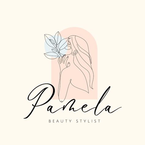 Hair Stylist Logo Design, Hair Salon Art, Stylist Logo, Makeup Logo Design, Hair Stylist Logo, Hair Salon Logos, Creative Branding Design, Salon Logo Design, Rosé Theme