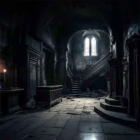 Halloween Creepy Abandoned Mansion Interior Backdrop BRP8-218 – Dbackdrop Dark Manor Aesthetic, Haunted House Interior, Scary Room, Creepy Mansion, Creepy Basement, Haunted School, Haunted Castles, Manor Interior, Back To School Photography