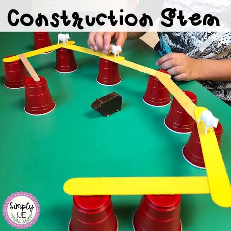 Construction & Buildings | Unit of Study | Preschool | Kindergarten Transportation Construction Activities, Community Helper Block Center, Preschool Activities Building, Construction For Preschool Activities, Road Builders Activities, Work Together Activities Preschool, Community Helper Stem Activities For Preschool, Roads Theme Preschool, Construction Workers Preschool Activities