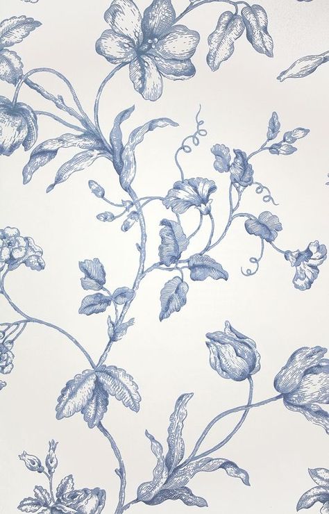 Majlis Perkahwinan, Toile Wallpaper, Toile Pattern, Textil Design, Blue Toile, Whatsapp Wallpaper, Luxury Wallpaper, Blue And White Floral, Arte Floral