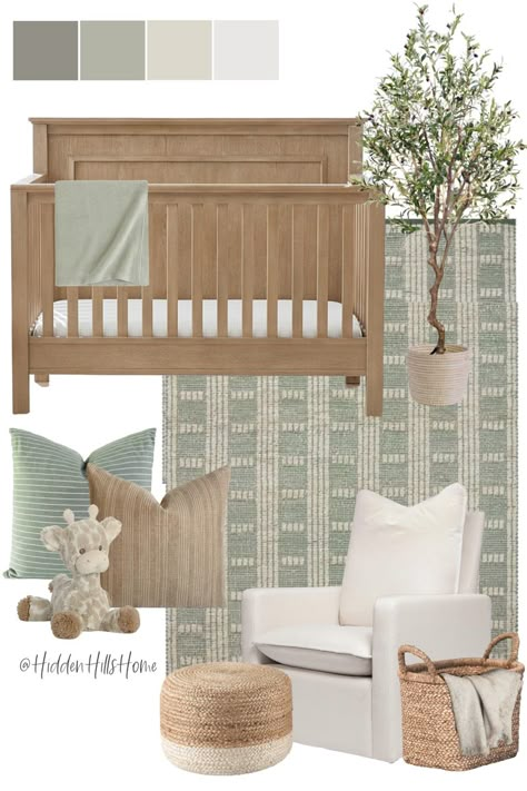 Gender neutral nursery decor ideas with green tones Organization Nursery, Cozy Baby Room, Baby Nursery Inspiration, Themed Rooms, Baby Room Themes, Baby Room Neutral, Baby Nursery Neutral, Nursery Room Design, Baby Room Inspiration