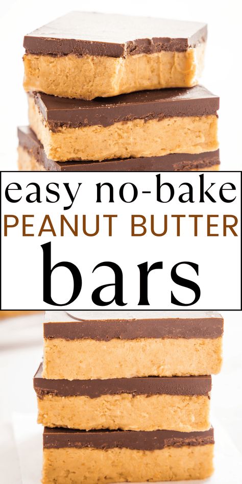 This Peanut Butter Bars recipe is the BEST no bake dessert made with a creamy peanut butter filling and topped with a layer of chocolate. A quick and easy dessert recipe with the flavour of Reese's peanut butter cups. Recipe from thebusybaker.ca! #peanutbutterbars #nobakepeanutbutterbars #nobakedessert #easydessert #easydessertrecipe #nobakebars #reesespeanutbutterbars #peanutbuttercup #copycatrecipe #peanutbutterbarsrecipe via @busybakerblog Reese's Peanut Butter Bars, Butter Bars Recipe, Boho Food, Peanut Butter Squares, Peanut Butter Bars Recipe, Peanut Butter Cups Recipe, Decorative Food, Dessert Oreo, Reese's Peanut Butter Cups