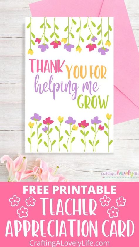 This free printable Teacher Appreciation card is the perfect way to tell the special teachers in your kids’ lives how much you appreciate them! These are free printables so you can print out as many copies as you want for Teacher Appreciation Week! Noteworthy Teacher Printable, Flower Teacher Appreciation Printable, Teacher Appreciation Card Printable, Teacher Appreciation Printables Free, Free Teacher Appreciation Tags, Printable Teacher Appreciation Cards, Teacher's Day Card Ideas, Free Teacher Appreciation Printables, Teacher Appreciation Signs