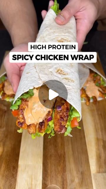 High Protein & Low Calorie on Instagram: "High Protein Spicy Grilled Chicken Wraps! Only 347 Calories!💪By @jalalsamfit 

Macros per wrap

347 Calories - 38g protein / 24g carbs / 11g fat

Ingredients (for 3-4 Spicy Wraps)

- 600g Chicken Breast cut into strips (100g cooked chicken per wrap)
- 3-4 garlic cloves
- 1 tbsp Oregano
- 1 tbsp Paprika
- 1 tsp Onion Powder 
- 1 tsp Chilli Flakes
- 1 tsp Salt & Pepper
- 1 Lemon Juiced
- Low Calorie Tortilla Wraps ( Brand: Mission Wraps)
- Shredded Lettuce
- Chopped red onion & tomato
Spice Sauce:

- 100g Fat Free Yogurt
- 20g Sriracha
- 1 Garlic Clove Minced
- Fresh Parsley
- 1/2 tsp salt & pepper
- Lemon Juice

SERVE & ENJOY!
.
Follow @jalalsamfit for more recipes like this💪🔥 
.
#chickenwrap #chicken #chickenrecipes #tortilla #grilledchicken #hi Spicy Chicken Wrap, Low Calorie Tortilla, Grilled Chicken Wraps, Spicy Grilled Chicken, Buffalo Chicken Wraps, Raw Chicken Breast, High Protein Low Calorie, Cooking With Olive Oil, Cooked Chicken