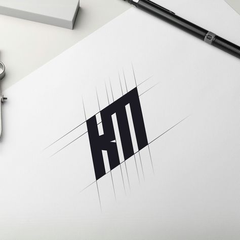 Km Monogram, Freelance Branding, Km Logo, Nova Logo, Designer Identity, Melaka, Letter K, Monogram Logo, Logo Inspiration