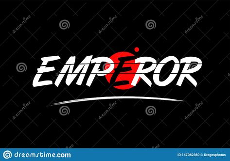 Emperor Logo, Typography Logo Design, Card Icon, Logo Design Illustration, Word Text, Red Circle, Logo Design Typography, Logo Icon, Text Logo