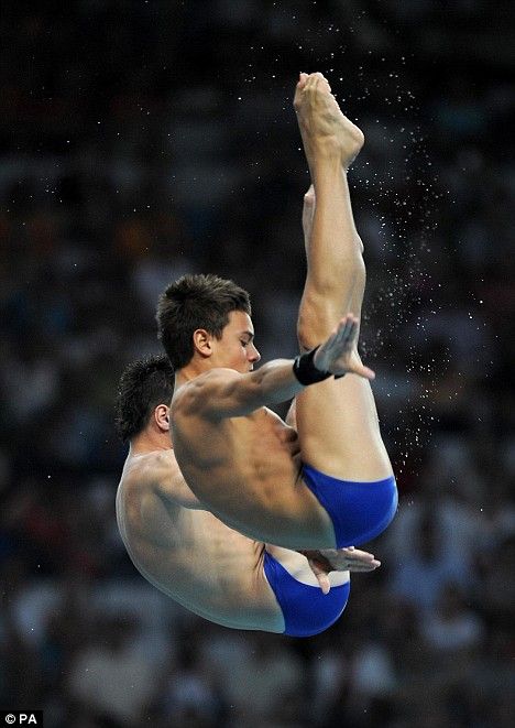 Tom Daley&partner in synchronized diving event. Olympic Diving, Tom Daley, Tommy Boy, Boys Who, Diving, The Incredibles, London, In This Moment, Collage