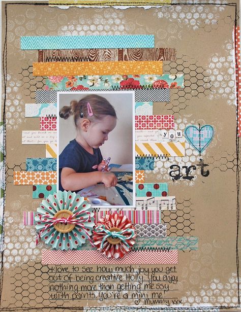 You & Art - Scrapbook.com Beginner Scrapbooking, Creative Scrapbook, Album Scrapbooking, Scrapbooking Photo, Crafts With Pictures, Photo Layouts, Scrapbook Sketches, Photo Scrapbook, Scrapbook Page Layouts