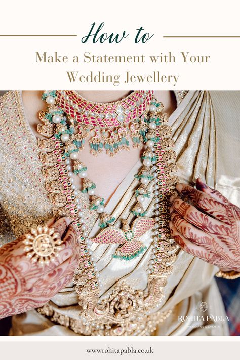 Statement and elegant bridal wedding jewellery ideas Jewellery Layering, Asian Bridal Jewellery, Necklaces Indian, Luxury Indian Wedding, Bridal Jewellery Inspiration, Indian Wedding Planner, Bridal Attire, Round Face Shape, Asian Bridal