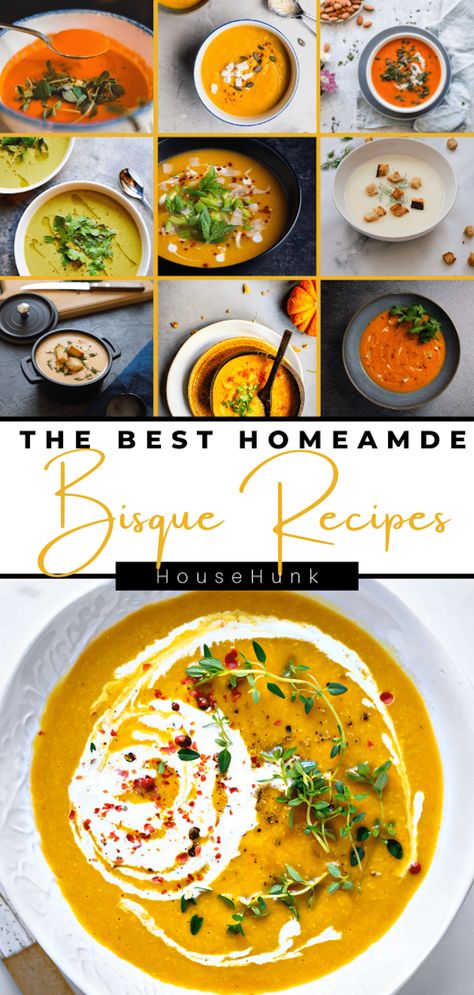 Bisque Recipes, Creamy Cabbage, Dinner Soup Recipes, Pumpkin Bisque, Bisque Soup Recipes, Gourmet Soup, Creamy Soup Recipes, Seafood Meals, Bisque Soup