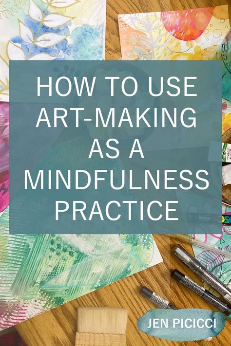 How to use art as a mindfulness or meditation practice. Being creative is self-care, and you can expand your practice by adding mindfulness each time you draw or paint. Mindfulness Art, Creative Arts Therapy, What Is Mindfulness, Body Glow, Art Therapy Projects, Creativity Exercises, Practice Mindfulness, Therapeutic Art, Intuitive Painting