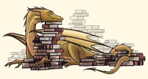 book dragons Pile Of Books, Happy Books, Bohol, Cute Dragons, Dragon Artwork, Dragon Drawing, Book Dragon, Arte Fantasy, Art And Illustration