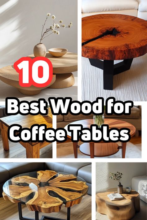 Looking for the perfect wood for your coffee table? Discover top options that combine beauty and durability. Click for expert recommendations! #CoffeeTable #Woodworking #HomeDecor #DIYProjects #FurnitureDesign Diy Coffee Table Wood, Wood Coffee Table Design, Mahogany Coffee Table, Pine Coffee Table, Light Colored Wood, Diy Coffee Table, Wood Coffee Table, Grain Texture, Wooden Coffee Table