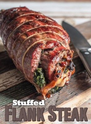 Flank Steak In Oven, Stuffed Flank Steak Recipes, Grilled Stuffed Flank Steak, Stuffed Flank Steak, Steak In Oven, Flank Steak Recipes, Oven Recipe, Think Food, Skirt Steak