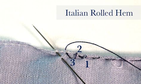 how to sew a narrow rolled hem and a narrow hem by sewing machine Hem By Hand, Sewing Hems, Costume Venitien, Tailoring Techniques, Couture Sewing Techniques, Techniques Couture, Sewing Stitches, Heirloom Sewing, Sewing Design