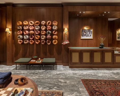 Aimé Leon Dore's London boutique homages architect Adolf Loos Dark Retail Store, Leon Dore Cafe, Modern Persian Interior Design, Aime Leon Dore Store, Cafe Leon Dore, Vintage Boutique Interior, Cipollino Marble, Walnut Paneling, Sanitary Showroom