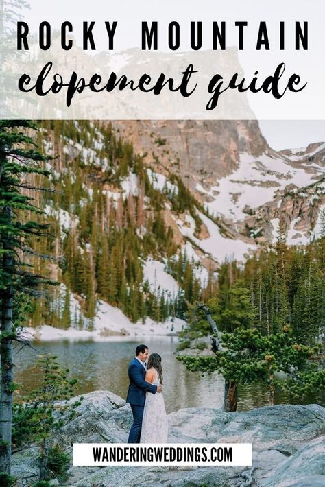 Rocky Mountain Elopement Colorado, Mountain Wedding Elopement Ideas, National Park Elopement Ideas, Rocky Mountain National Park Engagement Photos, Colorado Mountain Elopement Photos, Mountain Vow Renewal Ideas, Elopement In Colorado, Elopement Ideas Colorado, Eloping In Colorado