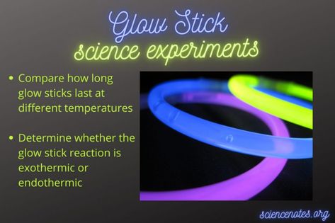 Glow Stick Science, Science Fair Experiments, Exothermic Reaction, Glow Stick, Cool Science Experiments, Science Project, Science Fair Projects, Chemical Reactions, Scientific Method