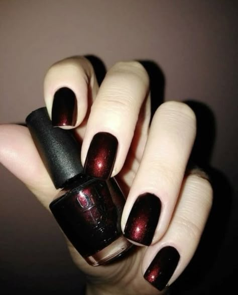 Black Nail Polish Ideas, Nails Red And Black, Goth Colors, Red And Black Nails, Black And Red Nails, Opi Black, Nails Opi, Gothic Nails, Black Nail Polish