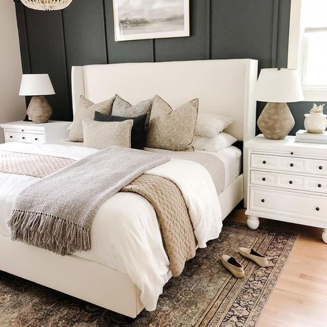 Bedroom Updates, White Headboard, Gorgeous Bedrooms, Master Decor, Couple Bedroom, Bedroom Refresh, Master Bedrooms Decor, Remodel Bedroom, White Bedroom