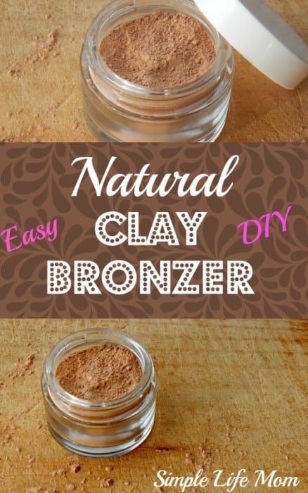 Natural Clay Bronzer | Simple Life Mom Diy Bronzer, Diy Makeup Remover, Makeup Recipes, Homemade Makeup, Natural Clay, Diy Cosmetics, Bronzing Powder, Organic Makeup, Healthier Lifestyle