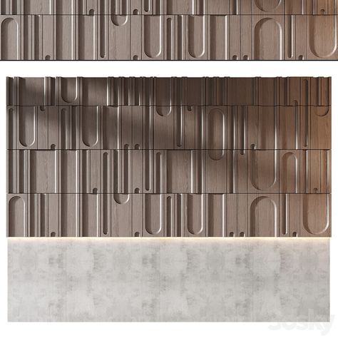 wall panels | set 343 - Other decorative objects - 3D model Hdmr Board Wall Design, Mdf Texture, Mdf Wall Panel Ideas, Wall Boards Panels, 3d Wall Paneling, 3d Textured Wall Panels, Wall Cladding Interior, Wall Panel Texture, Interior Design Presentation Boards