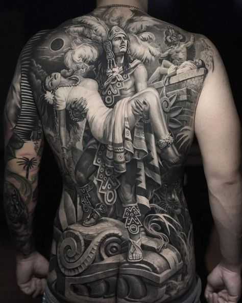 Aztec Warrior Tattoo, Aztec Tattoos Sleeve, Underarm Tattoo, Mayan Tattoos, Aztec Tattoos, Mexican Art Tattoos, Becoming A Tattoo Artist, Aztec Tattoo Designs, Chicano Tattoos