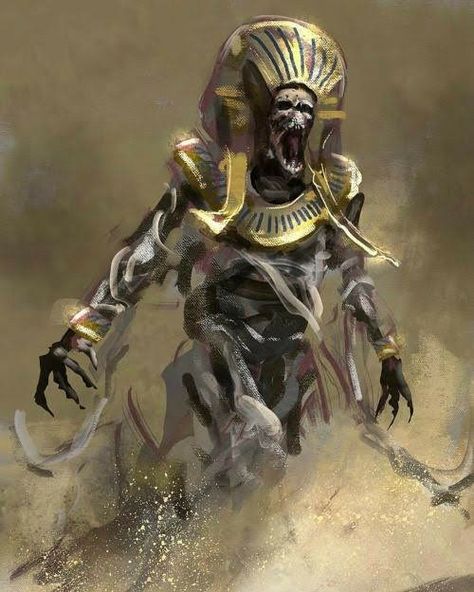 Fantasy Undead, Armour Fantasy, Egyptian Goddess Art, Tomb Kings, Creature Fantasy, Heroic Fantasy, Egyptian Tattoo, Photoshop Painting, Fantasy Beasts