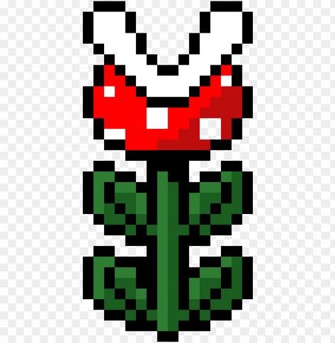 Pirhana Plant Mario, Mario Sprites, Mario Enemies, Mario Piranha Plant, Pixel Art Minecraft, Mario Tattoo, Piranha Plant, Pixel Png, Plante Carnivore