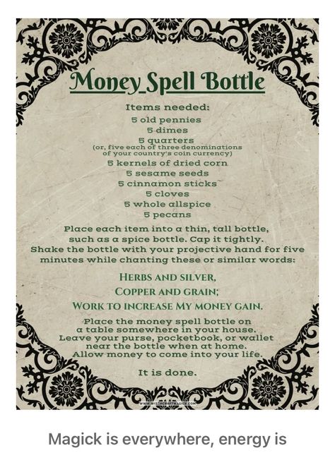 Money Increase, Manifest Miracles, Personal Philosophy, Spell Bottles, Dark Spells, Witchcraft Spells For Beginners, Money Spells That Work, Charmed Book Of Shadows, Good Luck Spells